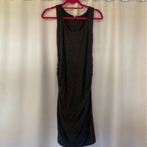 Pinkblush ribbed, ruched tank dress